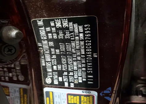 2012 Kia Sorento Base z USA, uszkodzony, nr VIN 5XYKTDA68CG276953